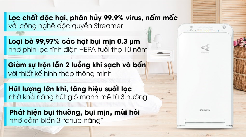 Máy lọc không khí Daikin MC40UVM6 23W