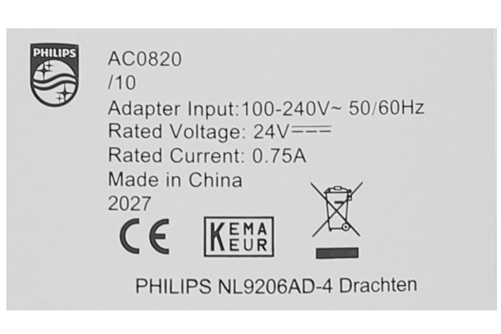 Máy lọc không khí Philips AC0820/10 22W Màu Trắng