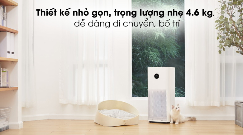 Máy lọc không khí Xiaomi Mi Purifier 3C - Thiết kế nhỏ gọn, trọng lượng nhẹ 4,6 kg