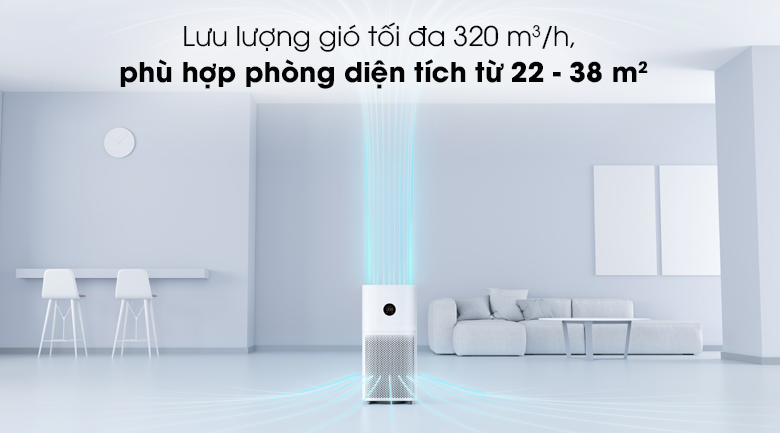 Máy lọc không khí Xiaomi Mi Purifier 3C - Lưu lượng gió tối đa 320 m3/h