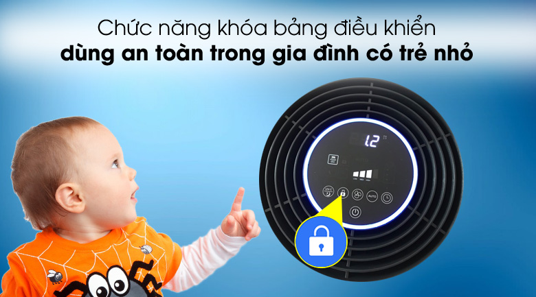 Khóa an toàn- Máy lọc không khí Hafele CF-8209