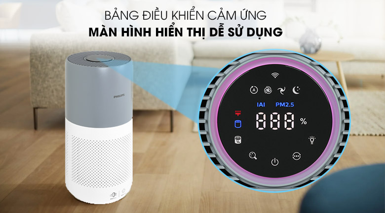 Bảng điều khiển cảm ứng - Máy lọc không khí Philips AC2936/13