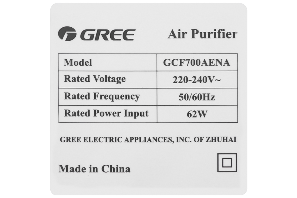 Siêu thị máy lọc không khí Gree GCF700AENA