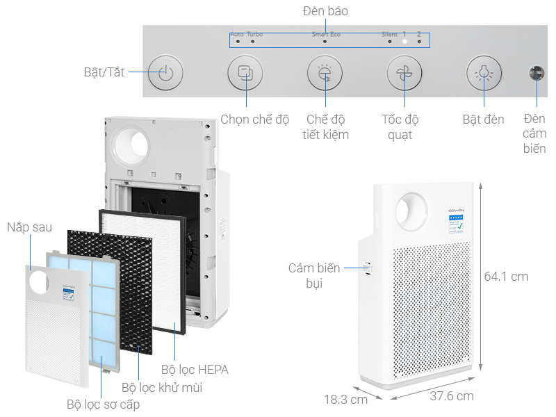 Máy lọc không khí Coway AP-1018F