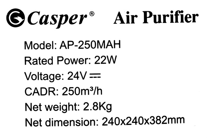 Máy lọc không khí Casper AP-250MAH 22W Màu Trắng