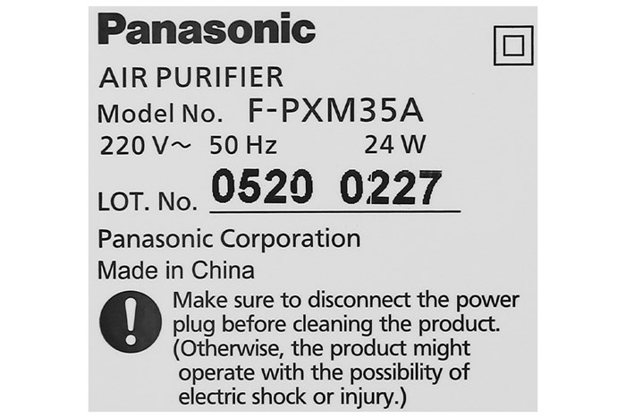 Máy lọc không khí Panasonic F-PXM35A-S 24W Màu Bạc