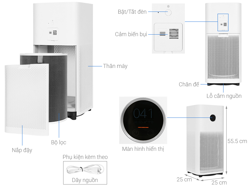 Máy lọc không khí Xiaomi Smart Air Purifier 4 EU (BHR5096GL) 30W