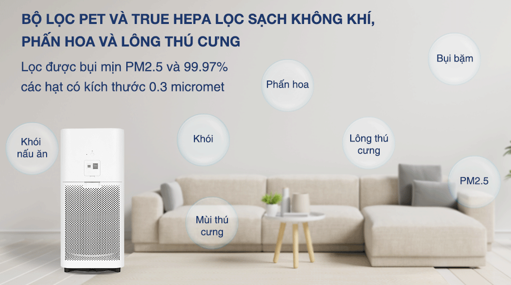 Máy lọc không khí Xiaomi Smart Air Purifier 4 EU (BHR5096GL) 30W