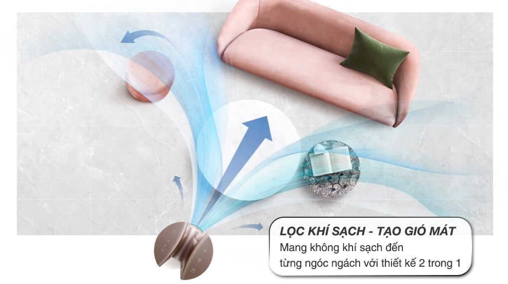 Máy lọc không khí LG PuriCare AeroTower FS15GPBF0 màu be 45W