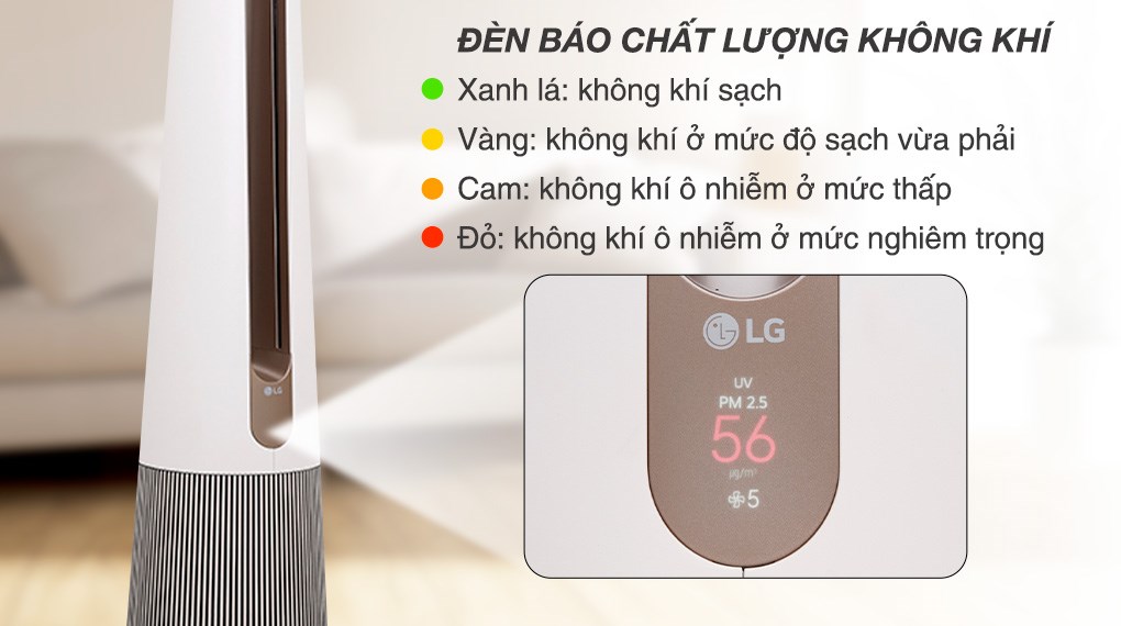 Máy lọc không khí LG PuriCare AeroTower FS15GPBF0 màu be 45W
