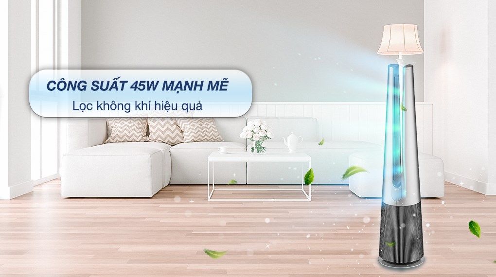 Máy lọc không khí LG PuriCare AeroTower FS15GPBF0 màu bạc 45W