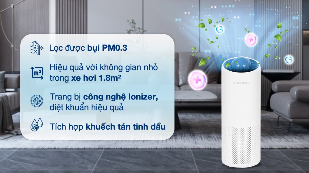 Máy lọc không khí Cuckoo CAC-AG0110FW/WHCKV 5W
