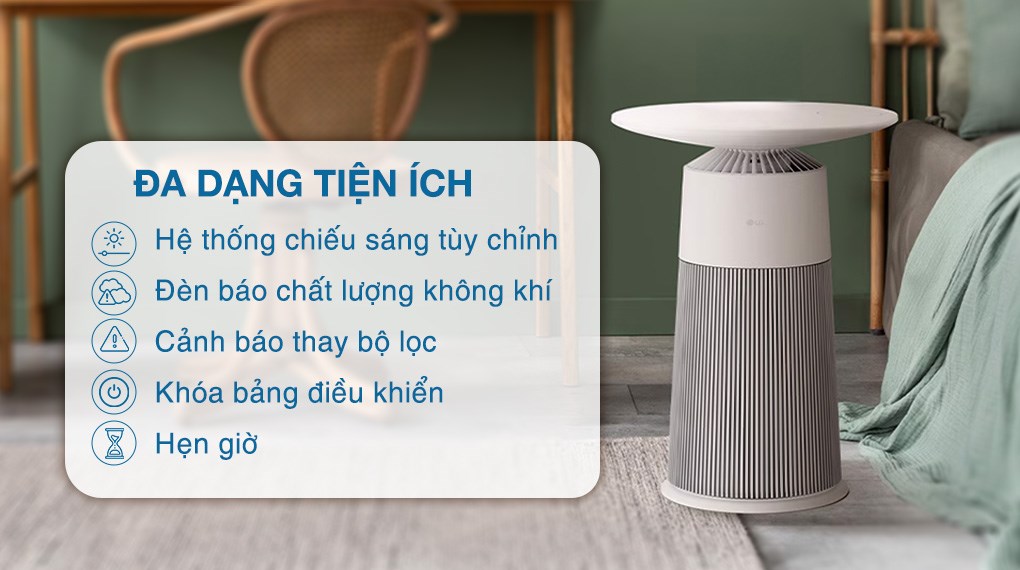 Máy lọc không khí LG PuriCare Aero Furniture AS20GPWU0 màu trắng 28W