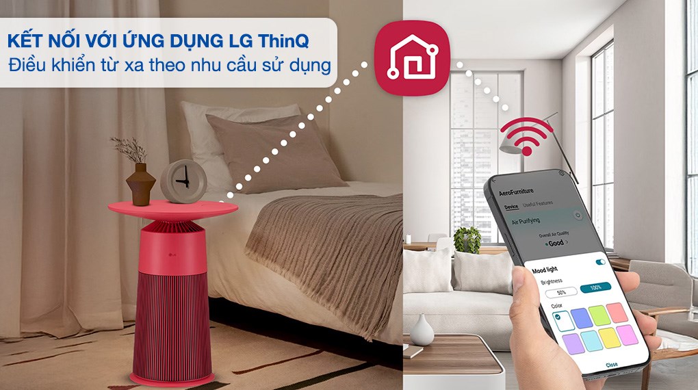 Máy lọc không khí LG PuriCare Aero Furniture AS20GPRU0 màu đỏ 28W