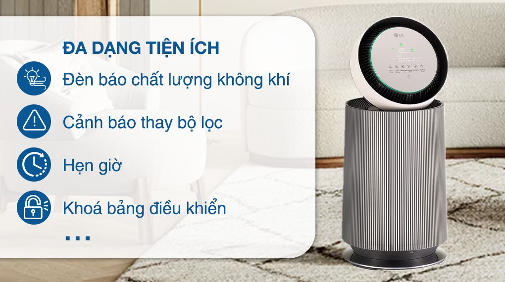 Máy lọc không khí LG PuriCare 360 Alpha Single AS65GDBY0.ABAE 48W