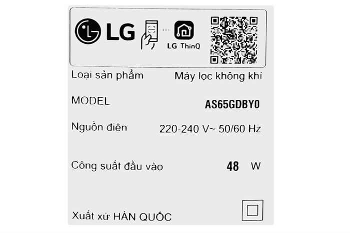 Máy lọc không khí LG PuriCare 360 Alpha Single AS65GDBY0.ABAE 48W Màu Màu be