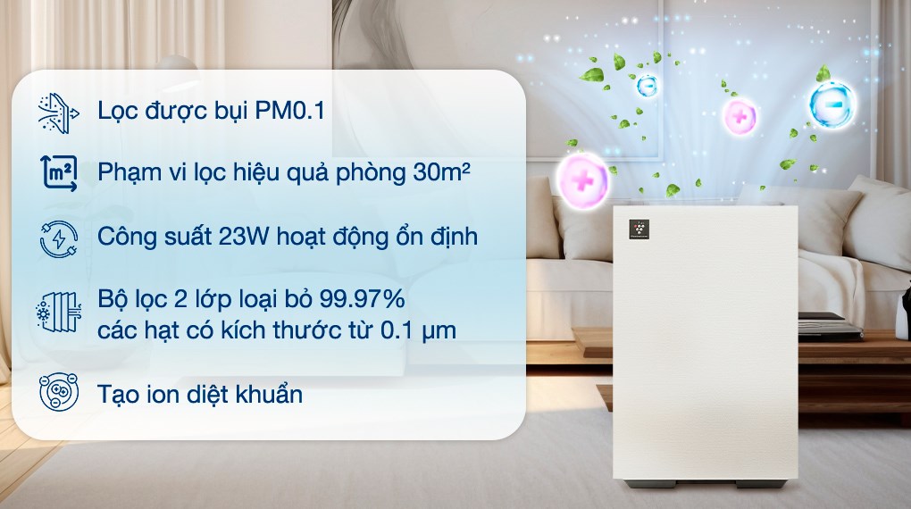 Máy lọc không khí Sharp FP-S40V-W 23W