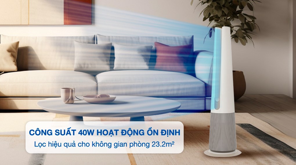 Máy lọc không khí kết hợp sưởi LG PuriCare AeroTower FS15GPCJ0.ABAE 40W