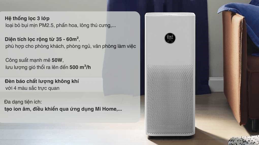 Máy lọc không khí Xiaomi Smart Air Purifier 4 Pro (BHR5056EU) 50W