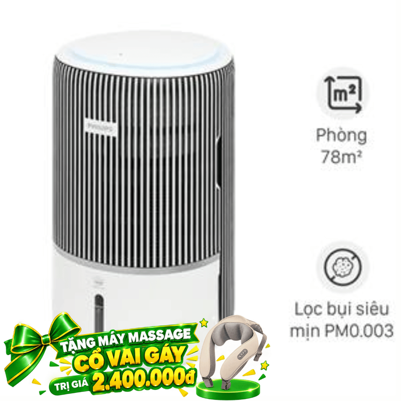 Máy lọc không khí tạo ẩm Philips AC3420/10 43W
