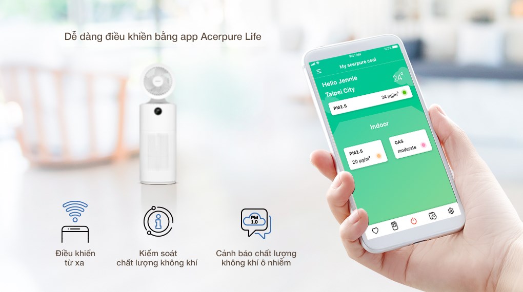 Máy lọc không khí Acerpure Cool C2-UVC AC553-50W 65W