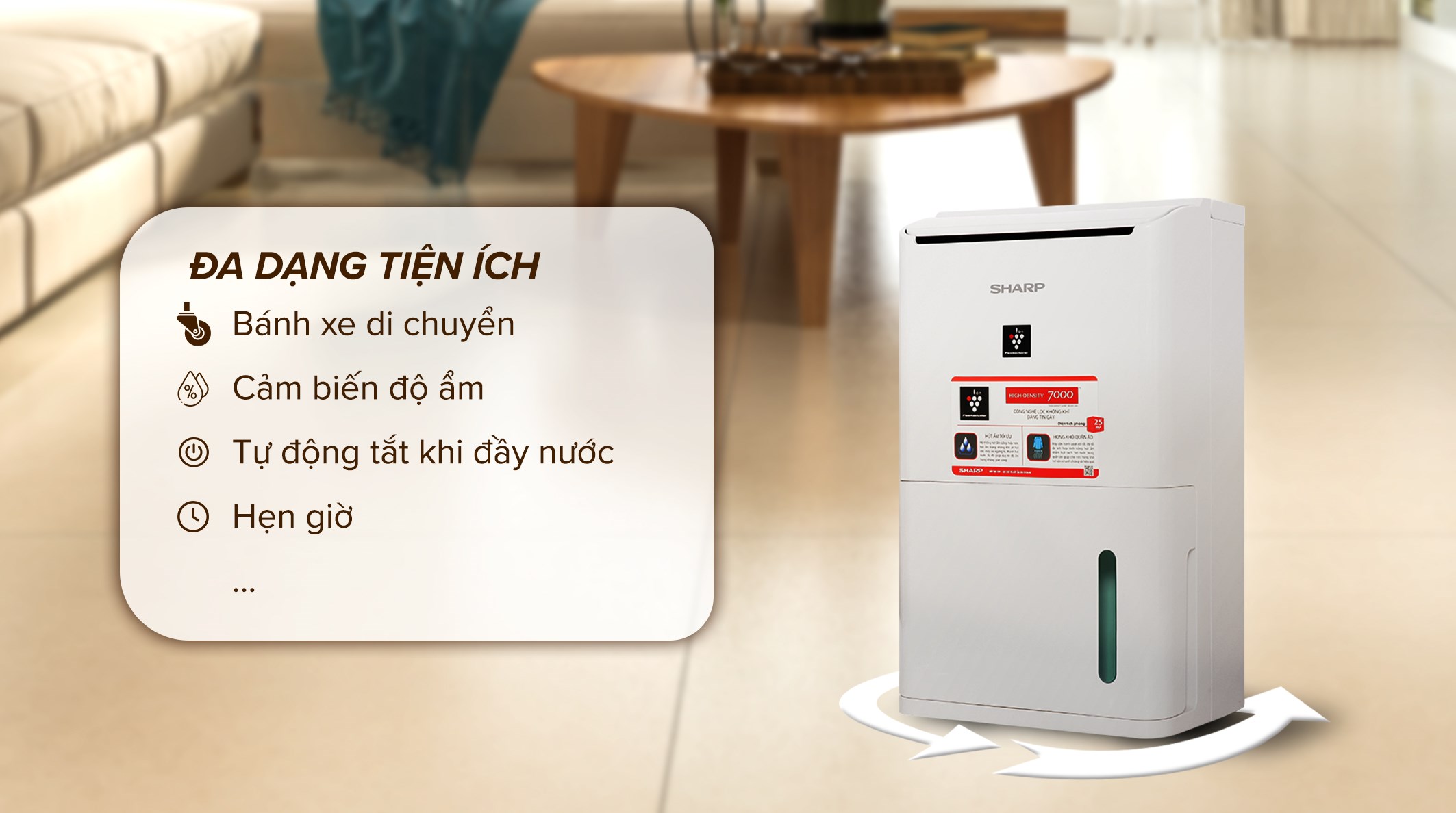 Máy hút ẩm Sharp DW-D12A-W