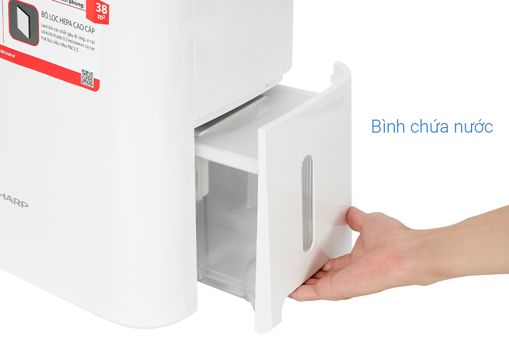 Máy hút ẩm kết hợp lọc không khí Sharp DW-E16FA-W Màu Trắng
