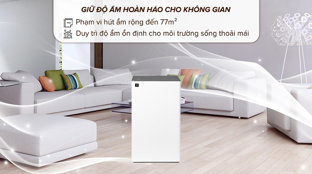 Máy hút ẩm kết hợp lọc không khí Sharp DW-T30FV-W