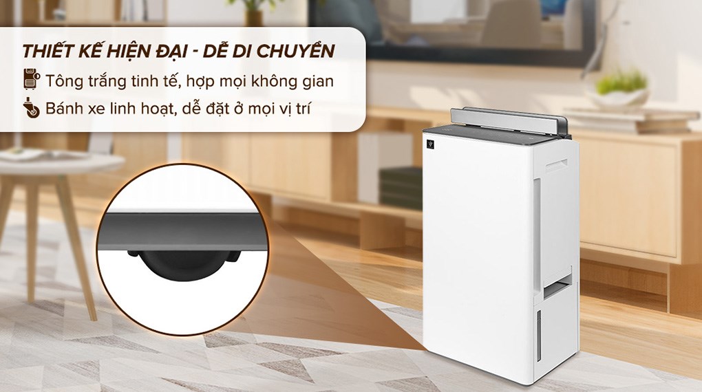 Máy hút ẩm kết hợp lọc không khí Sharp DW-T30FV-W