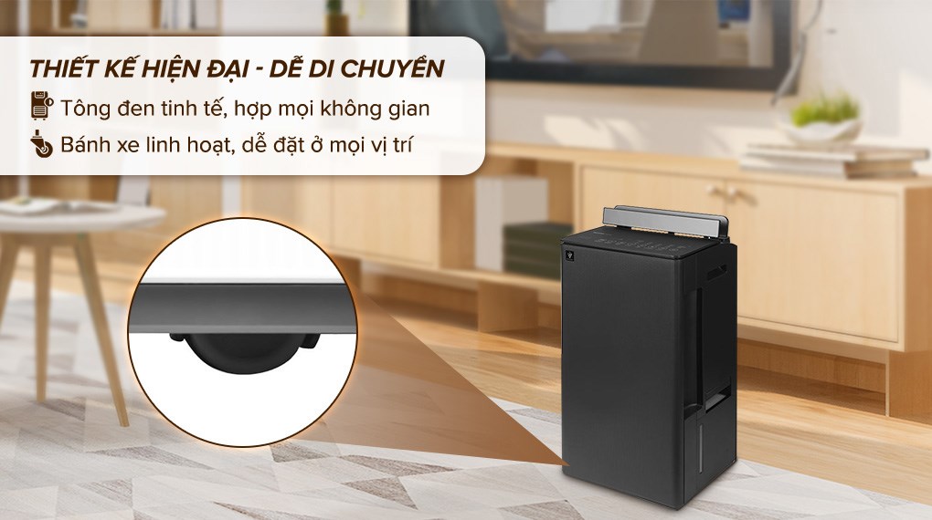 Máy hút ẩm kết hợp lọc không khí Sharp DW-T30FV-H
