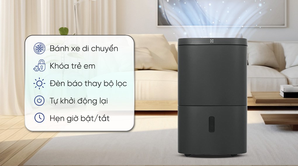 Máy hút ẩm kết hợp lọc không khí Electrolux EDH16TRBD3