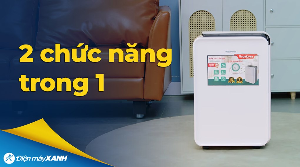 Máy hút ẩm kết hợp lọc không khí Nagakawa NAD8668