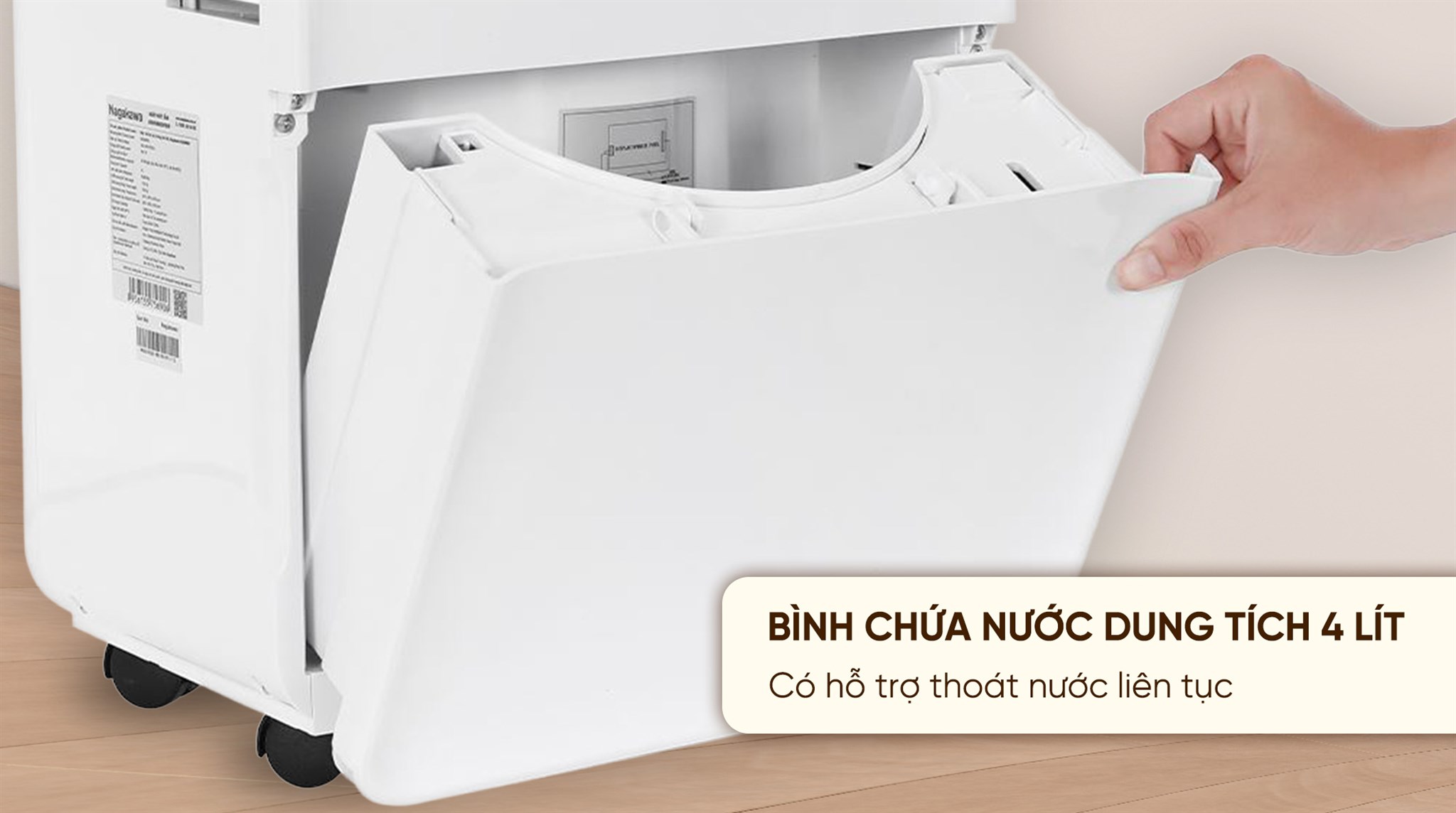 Máy hút ẩm kết hợp lọc không khí Nagakawa NAD8668