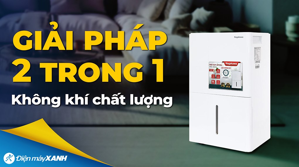 Máy hút ẩm kết hợp lọc không khí Nagakawa NAD8669
