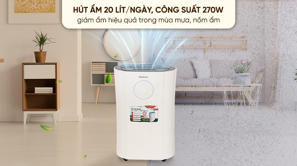 Máy hút ẩm kết hợp lọc không khí Nagakawa NAD8559