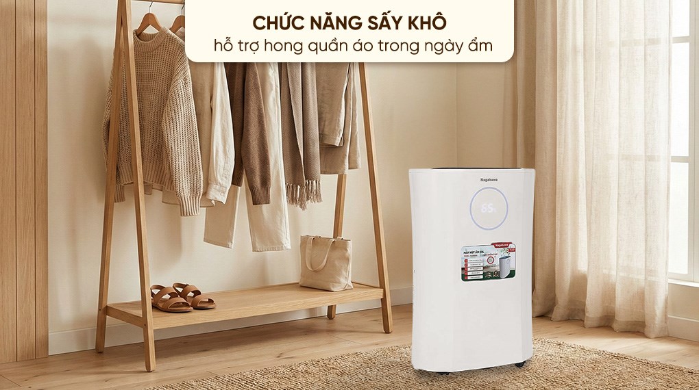 Máy hút ẩm kết hợp lọc không khí Nagakawa NAD8559