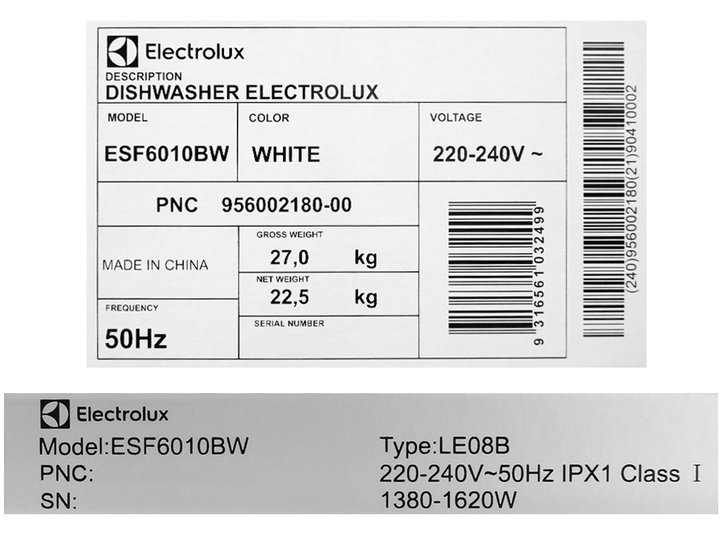 Siêu thị máy rửa chén mini Electrolux ESF6010BW