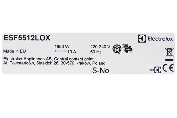 Máy rửa chén độc lập Electrolux ESF5512LOX Màu Xám nhạt