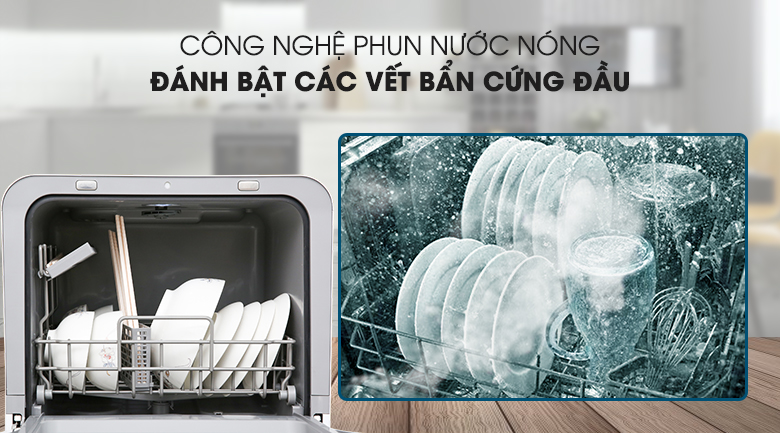 Máy rửa chén mini Toshiba DWS-22AVN K 730W