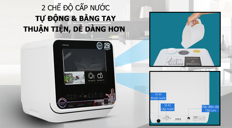 Máy rửa chén mini Toshiba DWS-22AVN K 730W