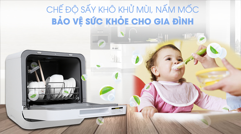 Máy rửa chén mini Toshiba DWS-22AVN D 730W