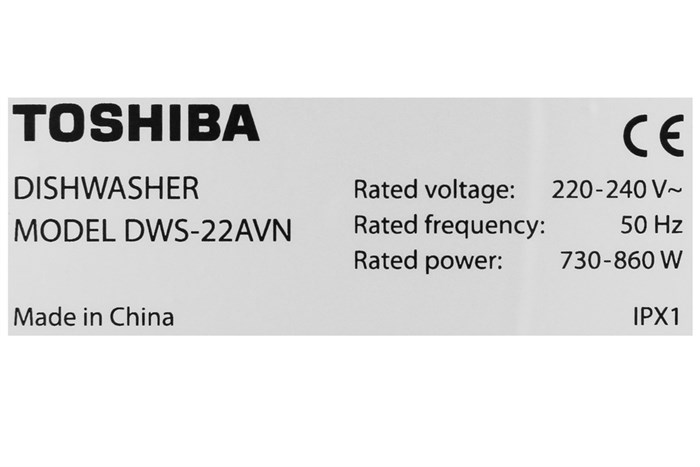 Máy rửa chén mini Toshiba DWS-22AVN D 730W