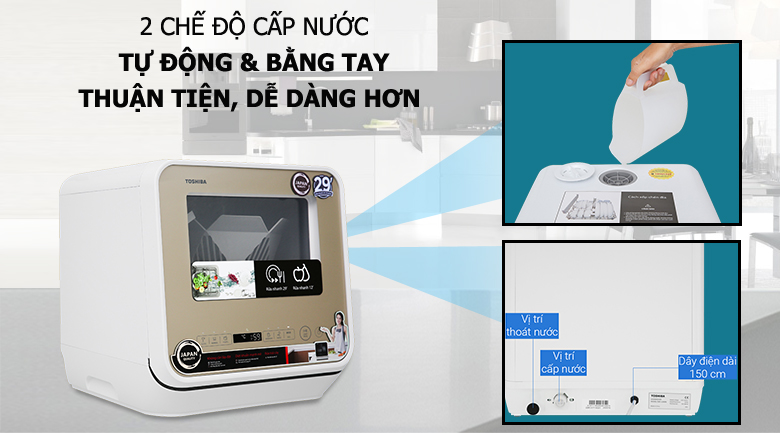 Máy rửa chén mini Toshiba DWS-22AVN N 730W