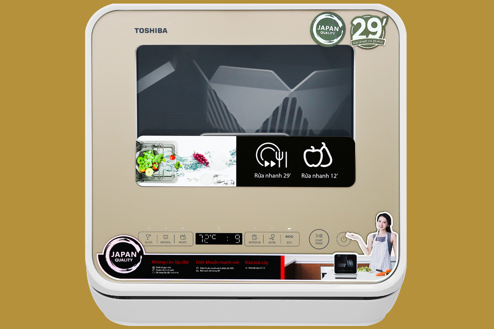 Máy rửa chén mini Toshiba DWS-22AVN N 730W
