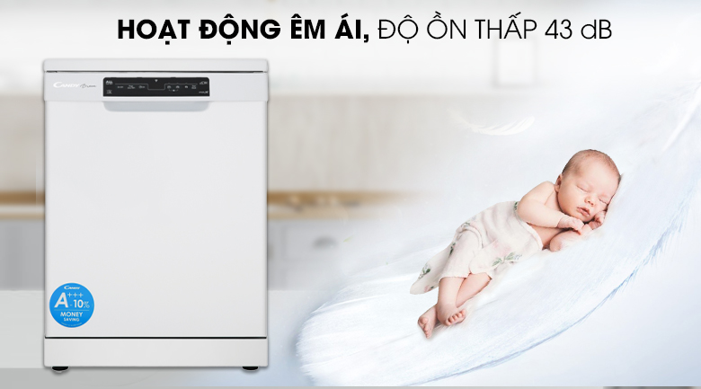 Máy rửa bát độc lập Có Sấy Candy CDPN 4D620PW