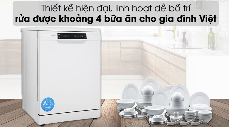 Máy rửa bát độc lập Có Sấy Candy CDPN 4D620PW