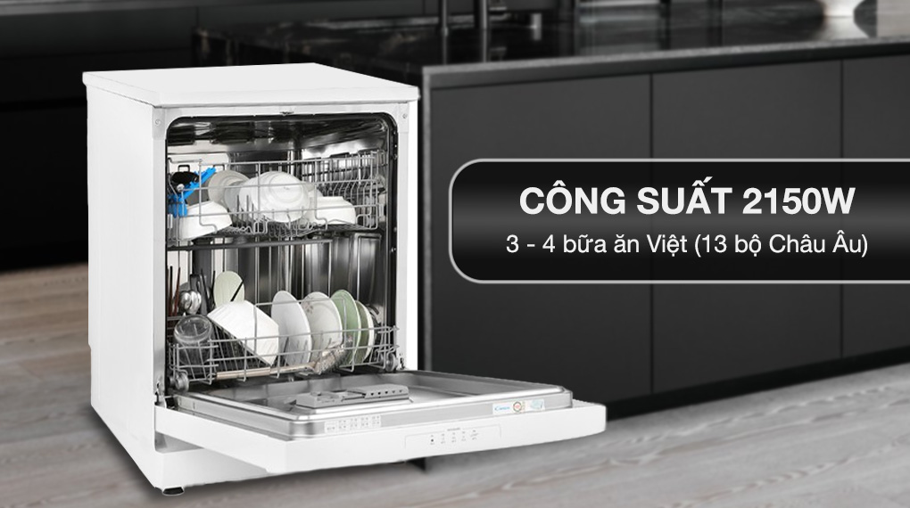 Công suất Máy rửa chén độc lập Candy CDPN 1L390PW