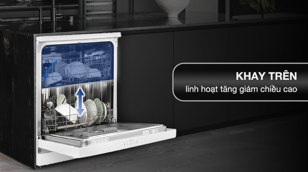 Khay chén Máy rửa chén độc lập Candy CDPN 1L390PW