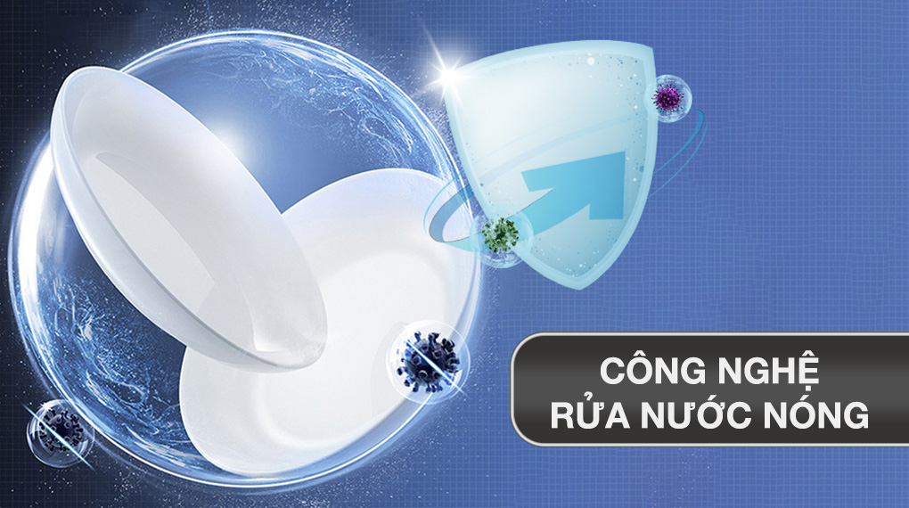 Rửa nước nóng Máy rửa chén độc lập Candy CDPN 1L390PW