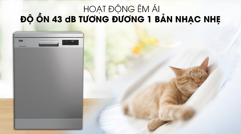 Máy rửa bát độc lập có sấy Beko DFN28422X